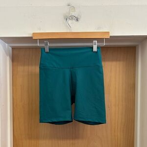 Skatie Cece Booty Shorts Galapagos Biker Shorts Teal - size S - MSRP $65!!